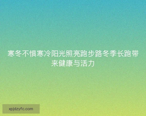 寒冬不惧寒冷阳光照亮跑步路冬季长跑带来健康与活力